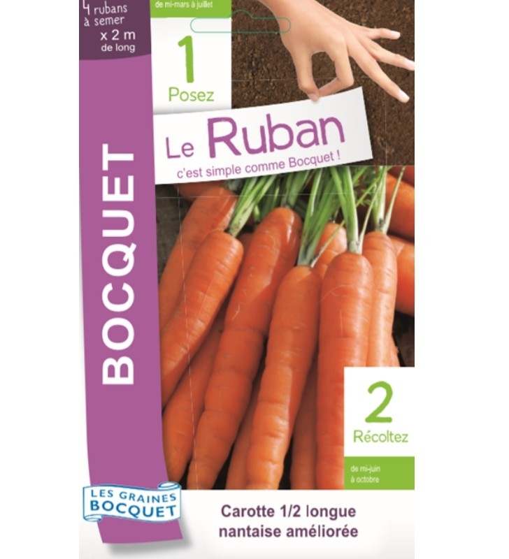 Carotte nantaise en ruban à semer Carotte nantaise en ruban à semer
