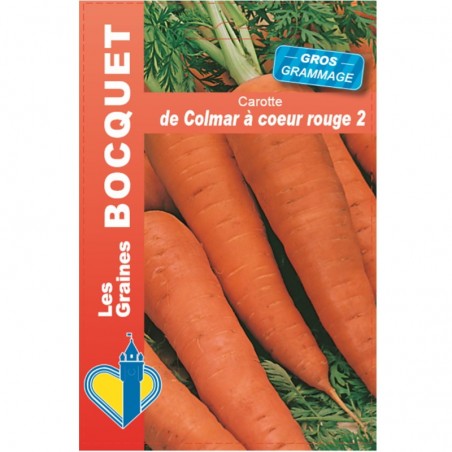 Grand sachet de carotte de Colmar à cœur rouge 2 | Graines Bocquet