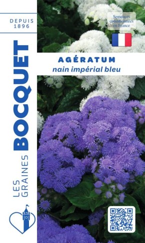 Graines d'agératum nain Impérial bleu à semer | Graines Bocquet