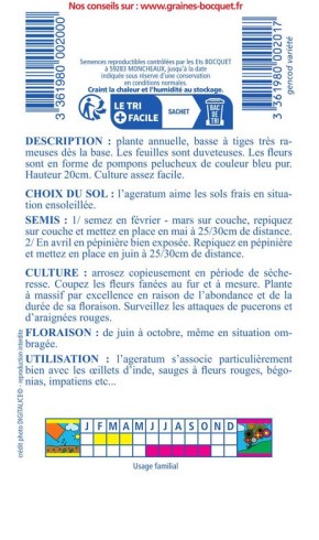 Agératum nain Impérial bleu