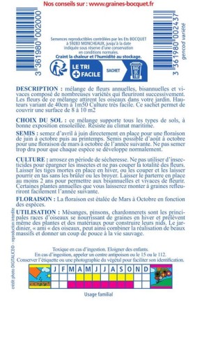 Fleurs pour oiseaux en mélange