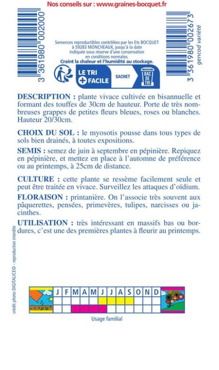 Myosotis des Alpes varié