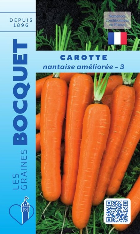 Graines de Carotte Nantaise Améliorée-3 à semer | Graines Bocquet
