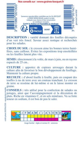 Cresson vivace de jardin