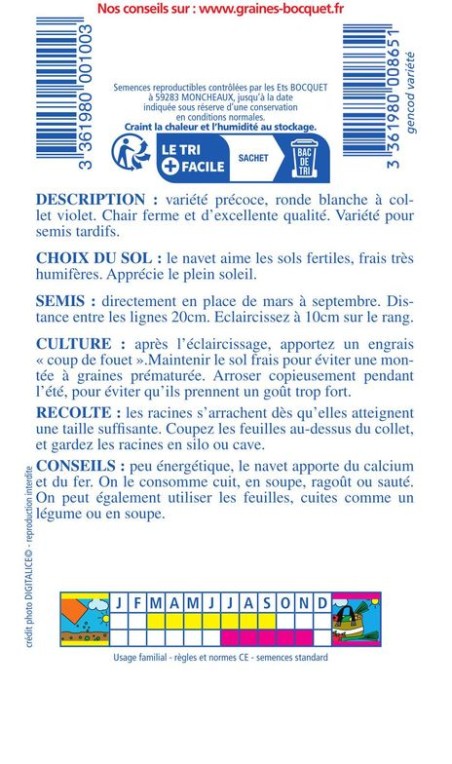 Navet de Nancy à feuille entière