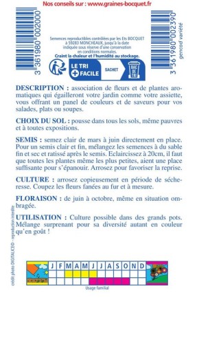 Fleurs et Herbes comestibles en mélange