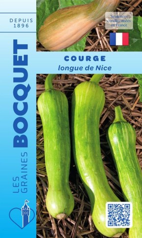 Graines de courge Longue de Nice à semer | Graines Bocquet