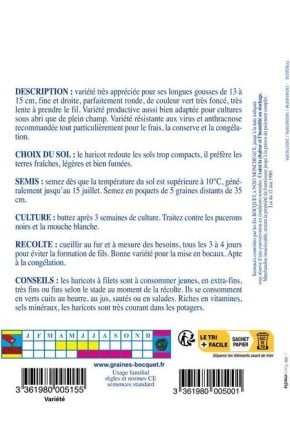 Haricot nain à filet Altona - 70g