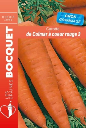 Grand sachet de carotte de Colmar à cœur rouge 2 | Graines Bocquet