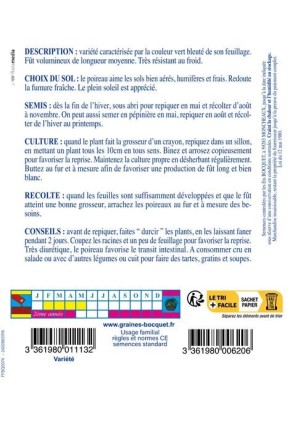 Poireau bleu de solaise gros grammage