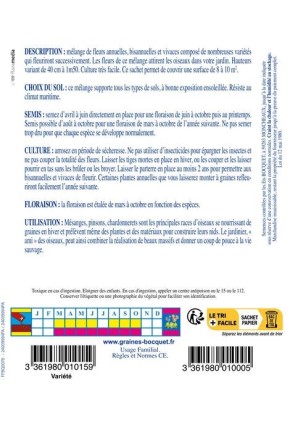 Mélange de fleurs pour oiseaux Grand sachet