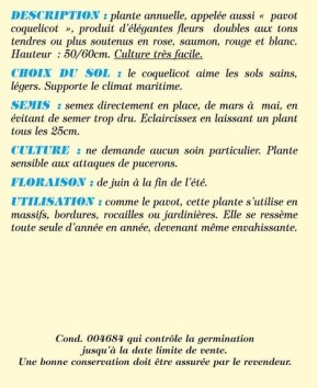 Coquelicot double varié